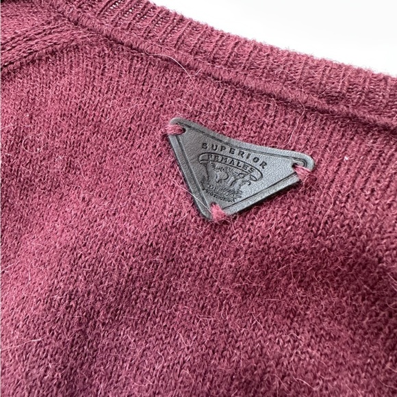 [SOLD] DIESEL Alpaca Wool Blend Burgundy Red Y2K Fitted Knit Ribbed Dress XS - Picture 6 of 14